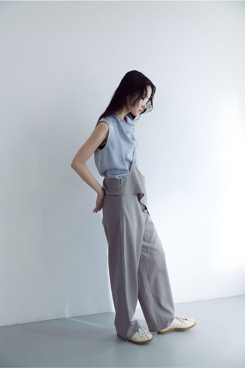WRAP SHOULDER PANTS /GRY