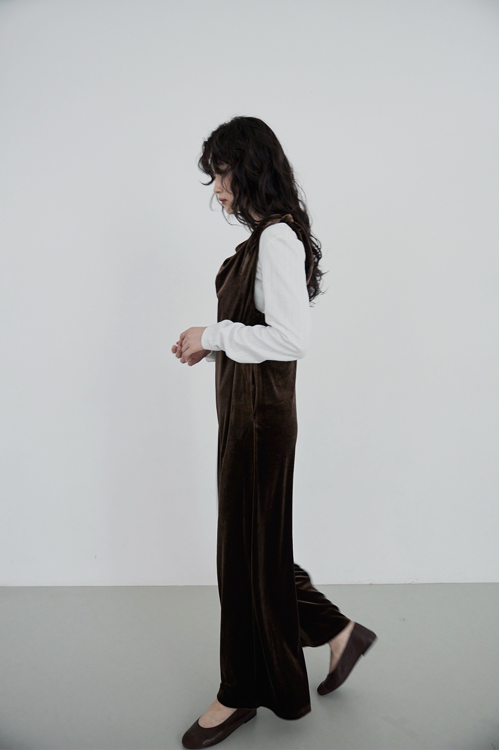 VELOUR ROMPERS /BRN