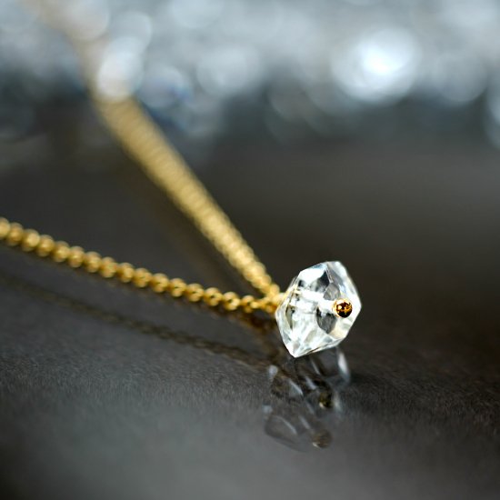 720⭐︎極大粒ハーキマーダイヤモンドの贅沢一粒ネックレス