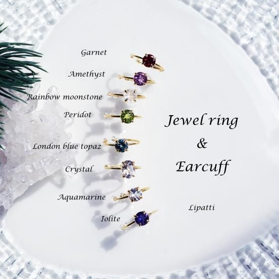 - Lipatti jewelry 2way 9号フリーリング＆イヤーカフ 選べる天然石 ～Jewel ring & Earcuff