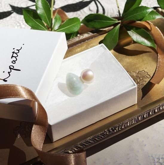 h*i様 K14 ブロー パール 真珠 ルビー エメラルド サファイア 翡翠 1 ビルマ産翡翠とバロック淡水真珠のブローチ ～楊貴妃