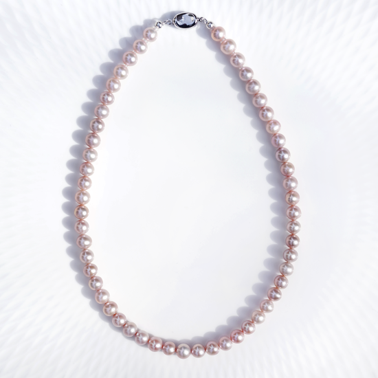 値引き上限 紫真珠ネックレス 14mmk18真珠の首飾りG43 | artfive.co.jp