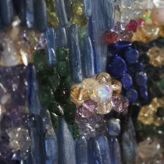 宝石で描かれたクロード・モネ≪睡蓮≫150×150mm