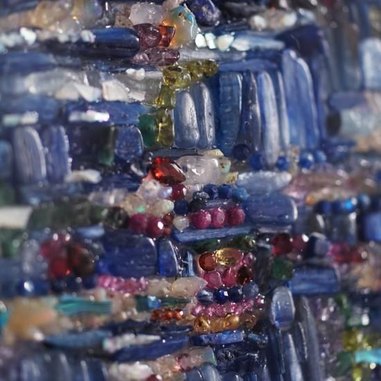 宝石で描かれたクロード・モネ≪睡蓮≫150×150mm