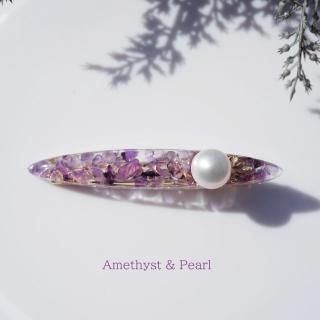 ✦ヘアジュエリー✦　ダイヤモンド&ルビーとローズクオーツのヘアゴム ✦ヘアジュエリー✦ ダイヤモンド&ルビーとローズクオーツの