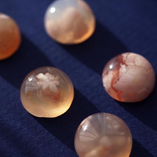080844  特価　桜瑪瑙ネックレス3本　結晶入り☆傷あり　在庫残り僅か imgrc0083599552.jpg