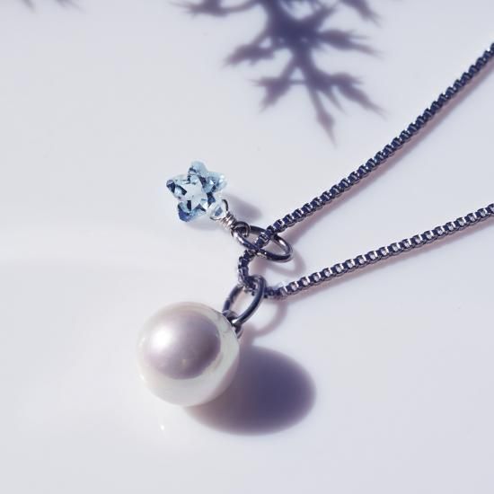 ☆3WAY☆黒蝶貝の月、トパーズの星、シェルの満月サージカルステンレス