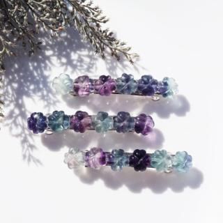 天然石バレッタ 天然石オーバルビーズバレッタ *(large-pearl) | iichi 日々の