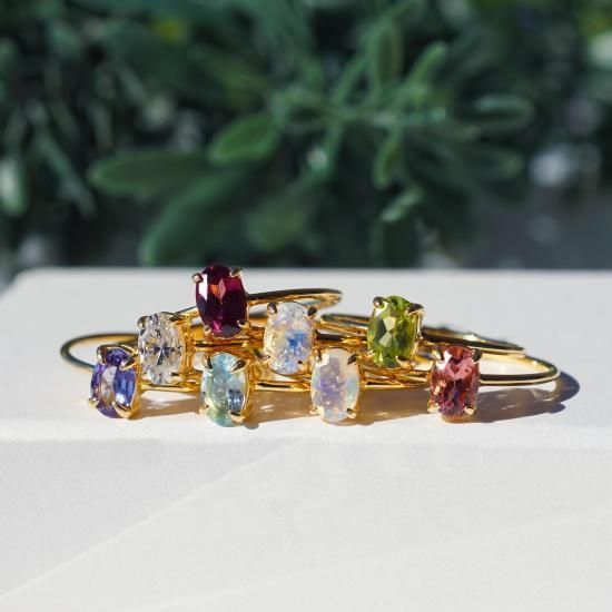 ルビーのオーバルカットリング・ヴェルメイユ・各サイズ・縦横選択可