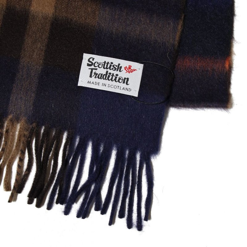Woven Scarf (18050S Orange Chocolate) Scottish Tradition - A.I.R.AGE ONLINE  STORE for MENS