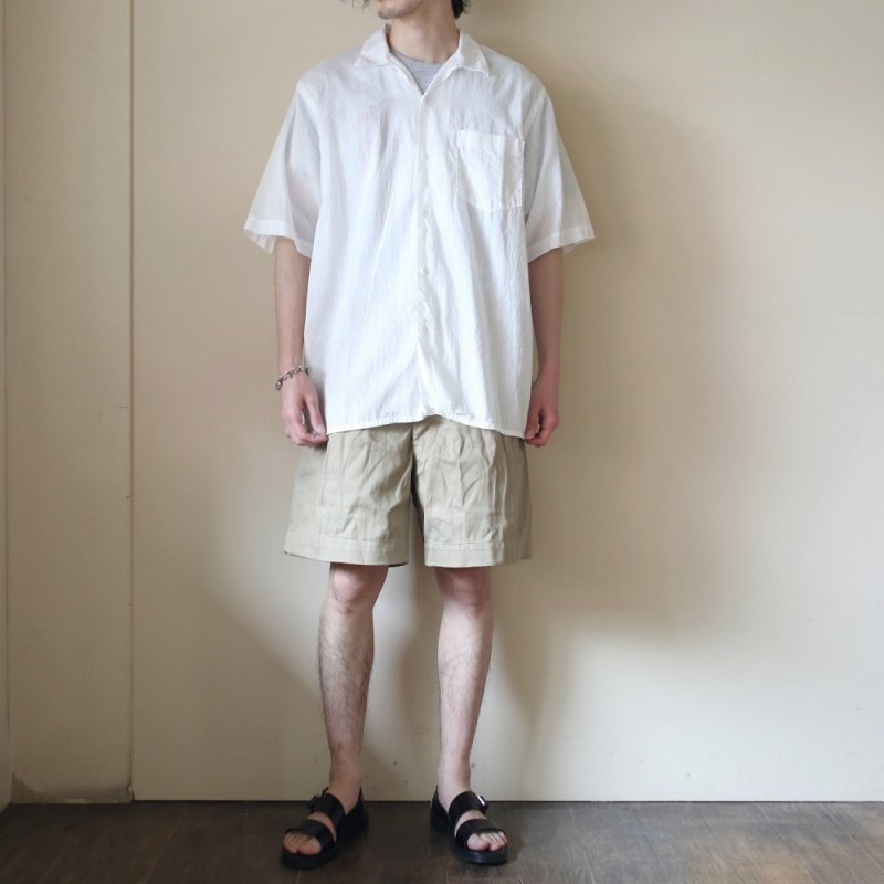 コモリベタシャンオープンカラーシャツ (T01-02012 White) COMOLI - A.I.R.AGE ONLINE STORE for  MENS