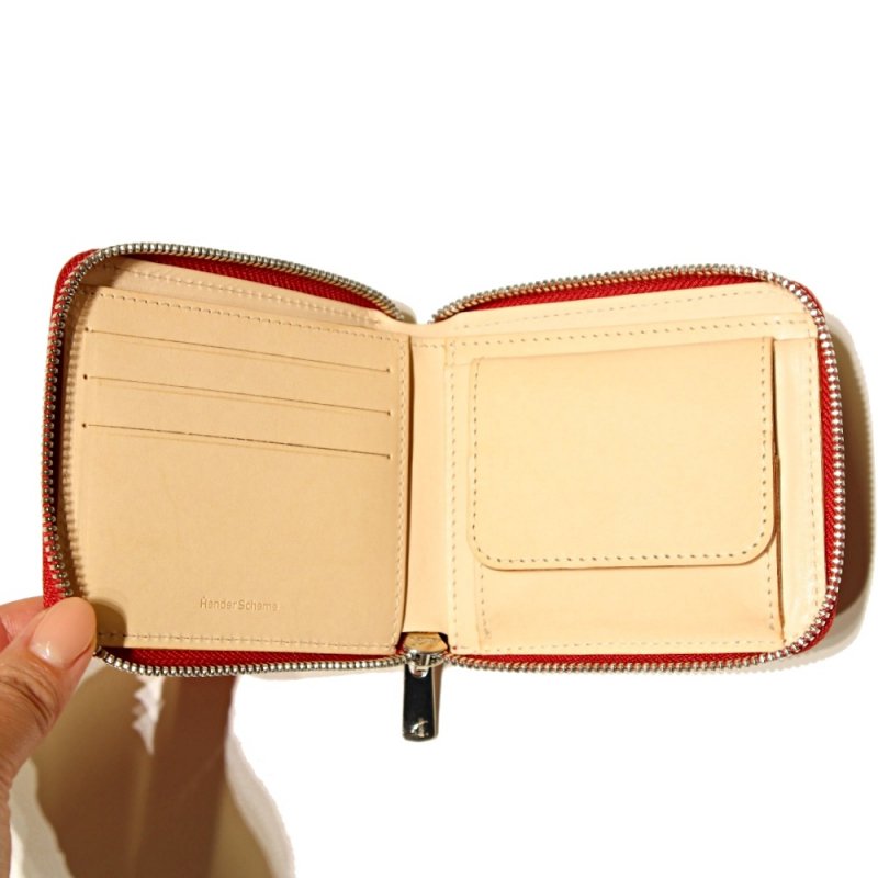 horizontal zip purse (nk-rc-hzp Red) Hender Scheme - A.I.R.AGE ONLINE STORE  for MES