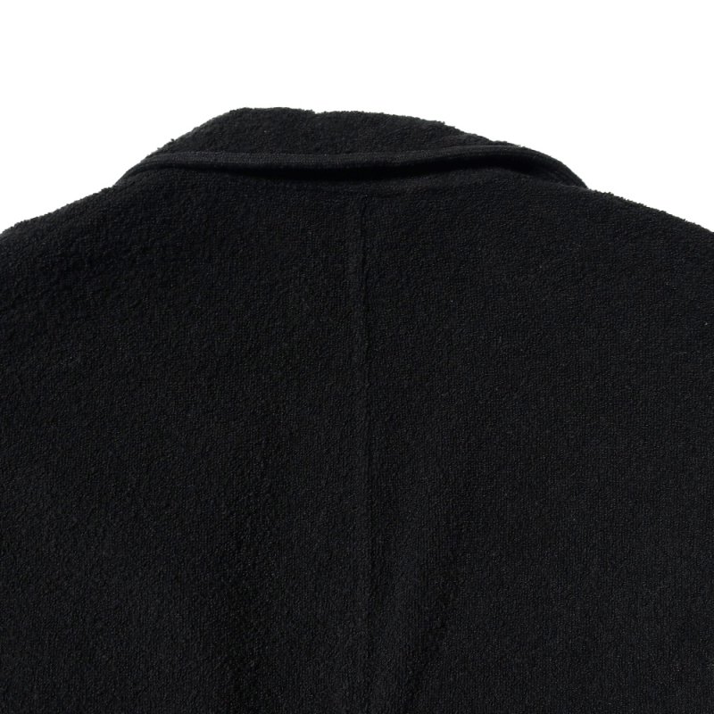 シルクパイル スモーキングジャケット (V01-01009 Black) COMOLI 