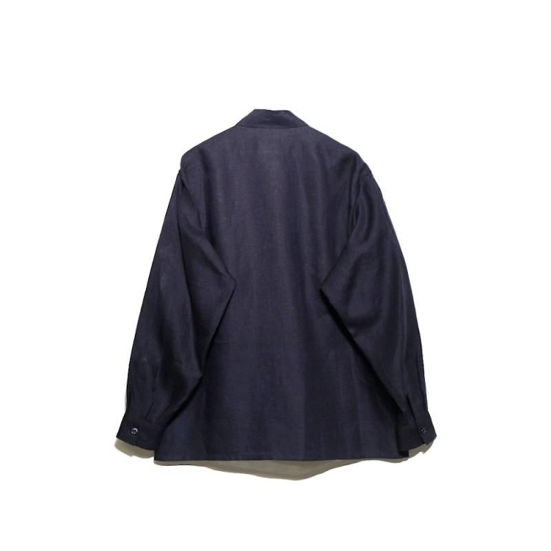 リネン C.P.Oシャツ (V01-01019 Navy) COMOLI - A.I.R.AGE ONLINE