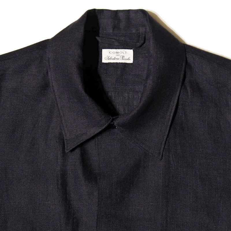 リネン C.P.Oシャツ (V01-01019 Navy) COMOLI - A.I.R.AGE ONLINE STORE for MENS