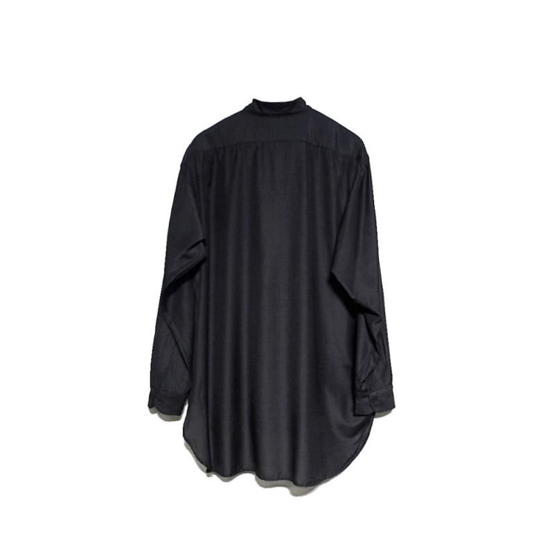 ウールシルクプルオーバーシャツ (V01-02014 Charcoal) COMOLI - A.I.R.AGE ONLINE STORE for  MENS