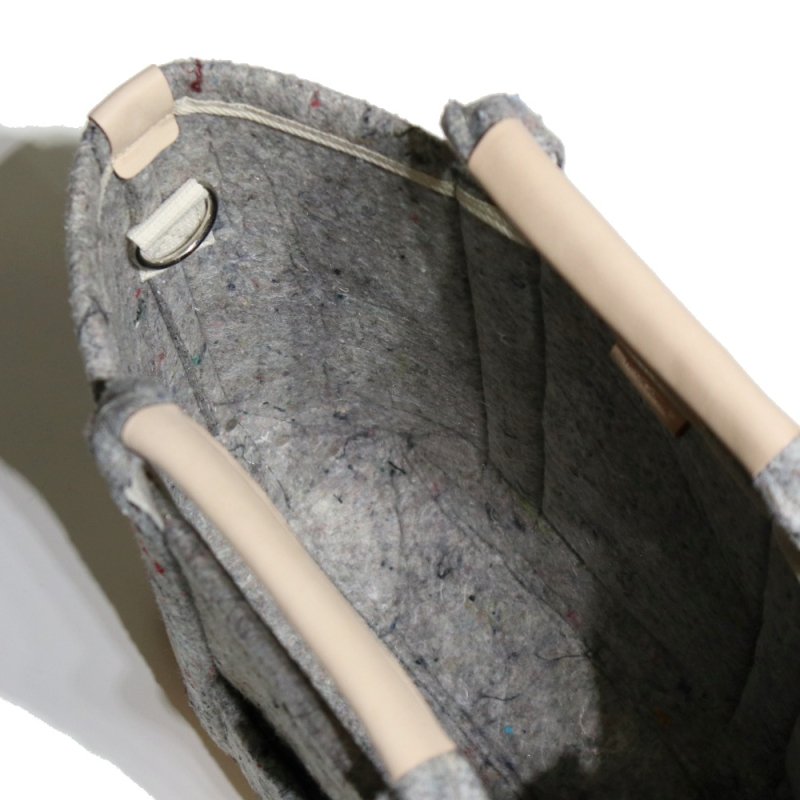 Recycled felt bag small (qn-rb-rbs Mix Gray / Natural) Hender Scheme -  A.I.R.AGE ONLINE STORE for MENS