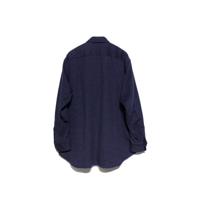 W/CA ハウンドトゥースCPO (W03-02012 Navy) COMOLI - A.I.R.AGE ONLINE STORE for MENS