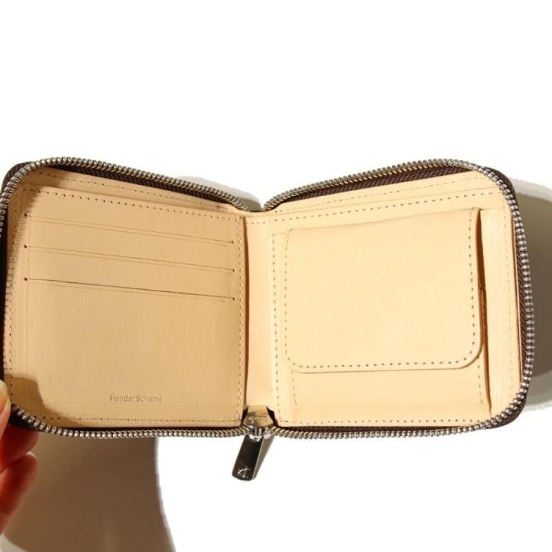 horizontal zip purse (nk-rc-hzp Choco) Hender Scheme