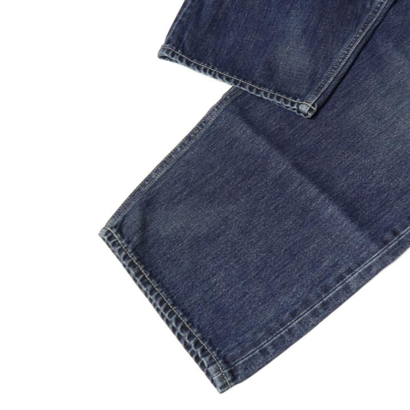 Selvage Denim Two Tuck Tapered Pants (GU243-40187DB Dark
