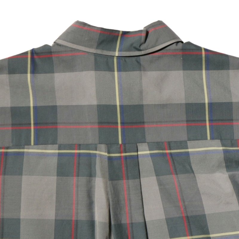 Sheer Check Oversized Regular Collar Shirt (GM231-50053 Check