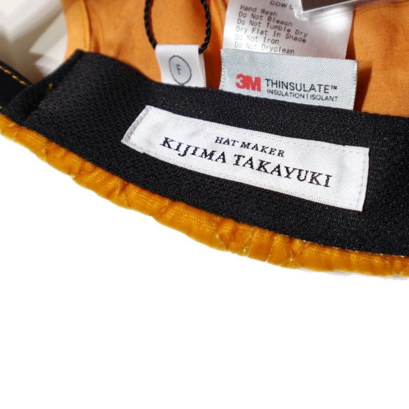 VELVET QUILTING 6PANEL CAP (232927 Orange) KIJIMA TAKAYUKI