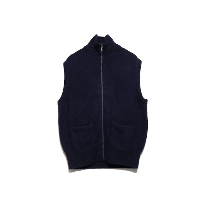 CASHEMERE 強圧縮 JIP VEST (MT3303-0108 Navy) MAATEE＆SONS - A.I.R.