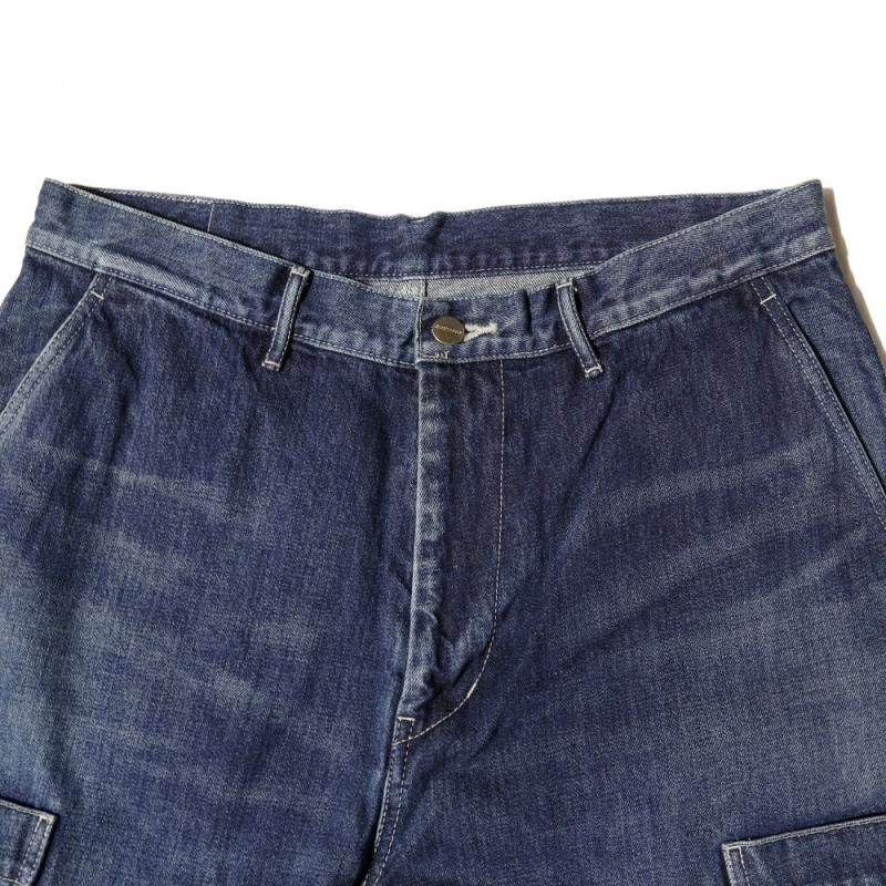 Selvage Denim Cargo Pants (GU241-40182DB Dark Fade Selvage Denim Cargo Pants (GU241-40182DB Dark Fade