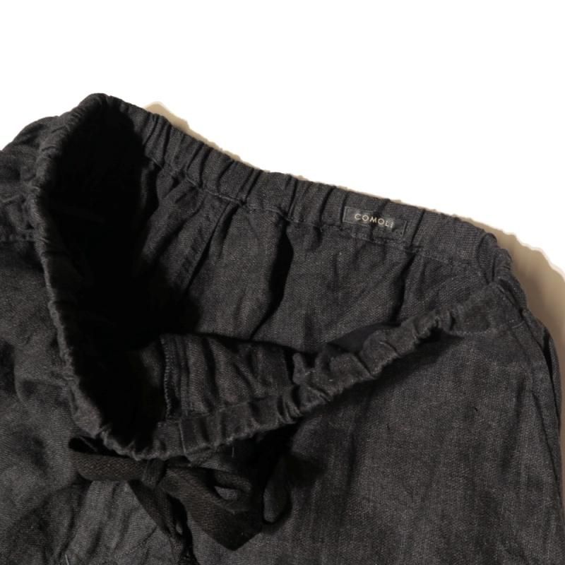 リネン ドローストリングパンツ (Z01-03010 Charcoal) COMOLI