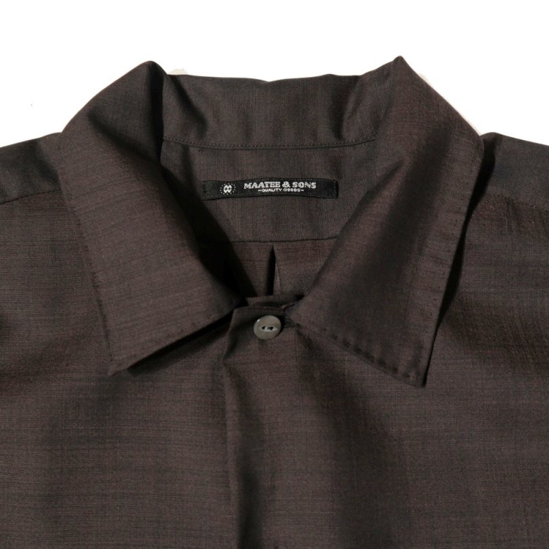 H WOOL ONE PIECE COLLAR SHIRTS (MT4103-0609 Brown) MAATEE＆SONS ...