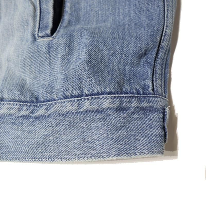 Selvage Denim Trucker Jacket (GU243-30185LB Light Fade