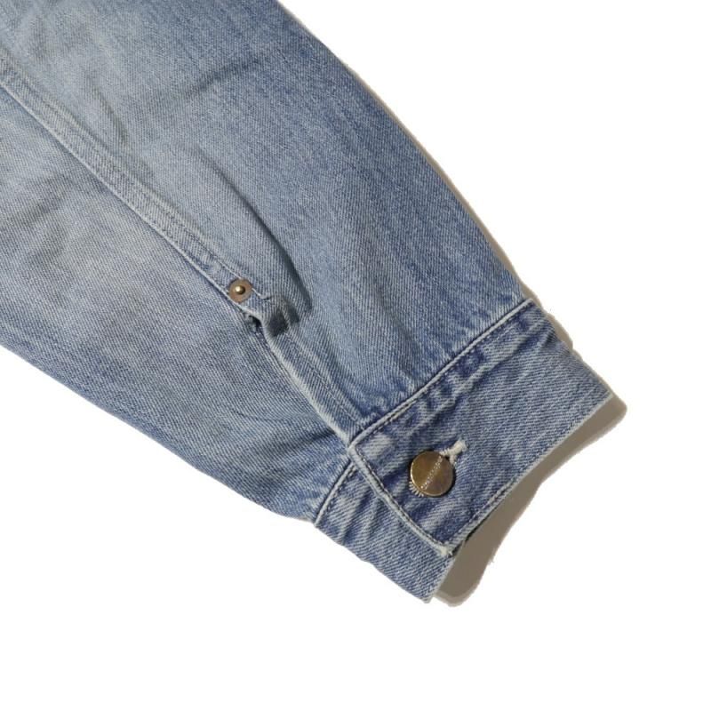 Selvage Denim Trucker Jacket (GU243-30185LB Light Fade