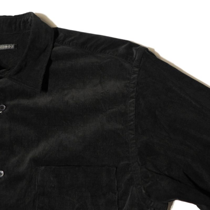 【24AW】COMOLI コーデュロイ コモリシャツ（Black/サイズ2） COMOLI コーデュロイ コモリシャツ ,Black – Navyblue
