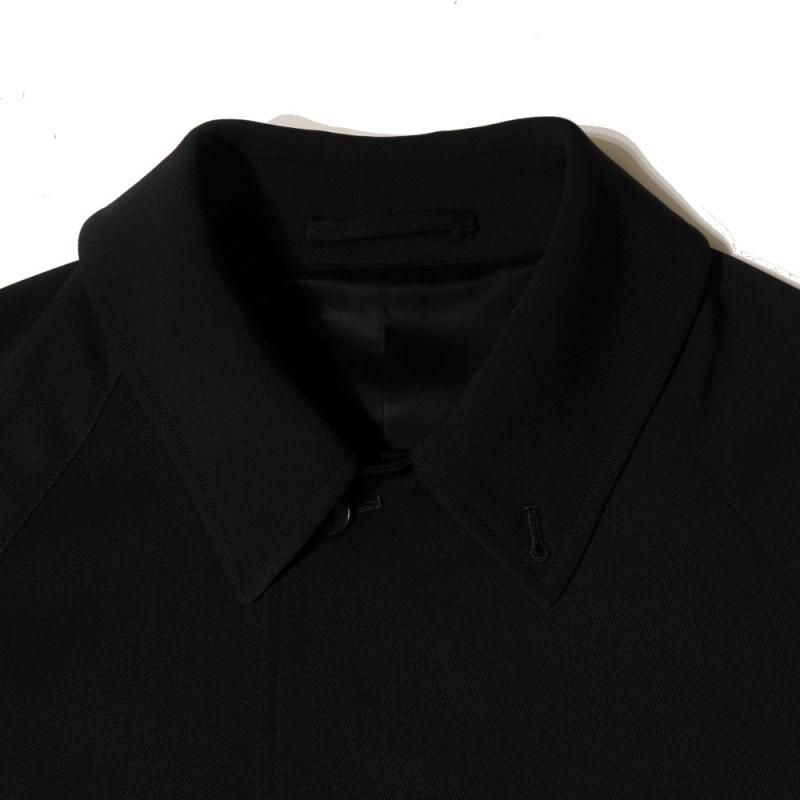 ウールギャバ バルカラーコート (A03-04015 Black) COMOLI ウールギャバ バルカラーコート (A03-04015 Black) COMOLI