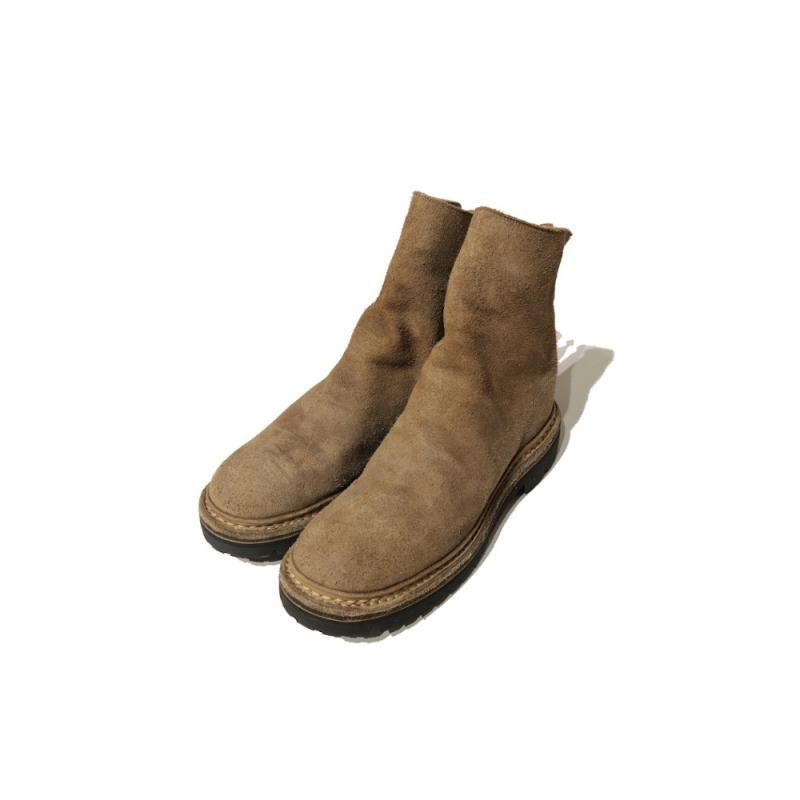GUIDI BACK ZIP BOOTS (COMOLI 別注カラー) (B01-07005 Beige