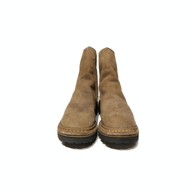 GUIDI BACK ZIP BOOTS (COMOLI 別注カラー) (B01-07005 Beige