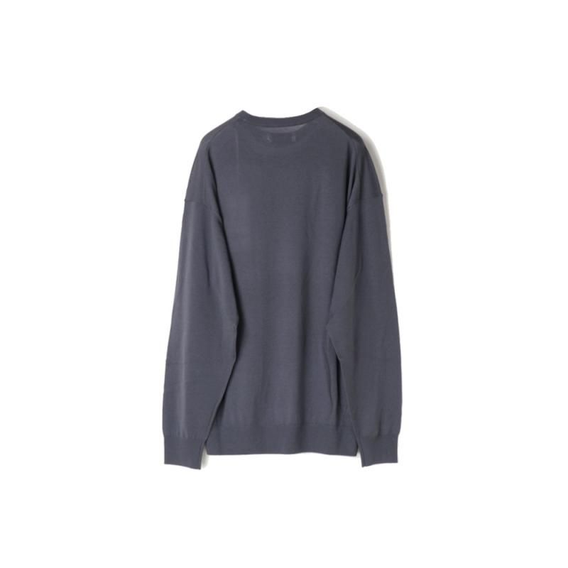 High Gauge L/S Oversized Crew Neck Knit (GU253-80205B Gray