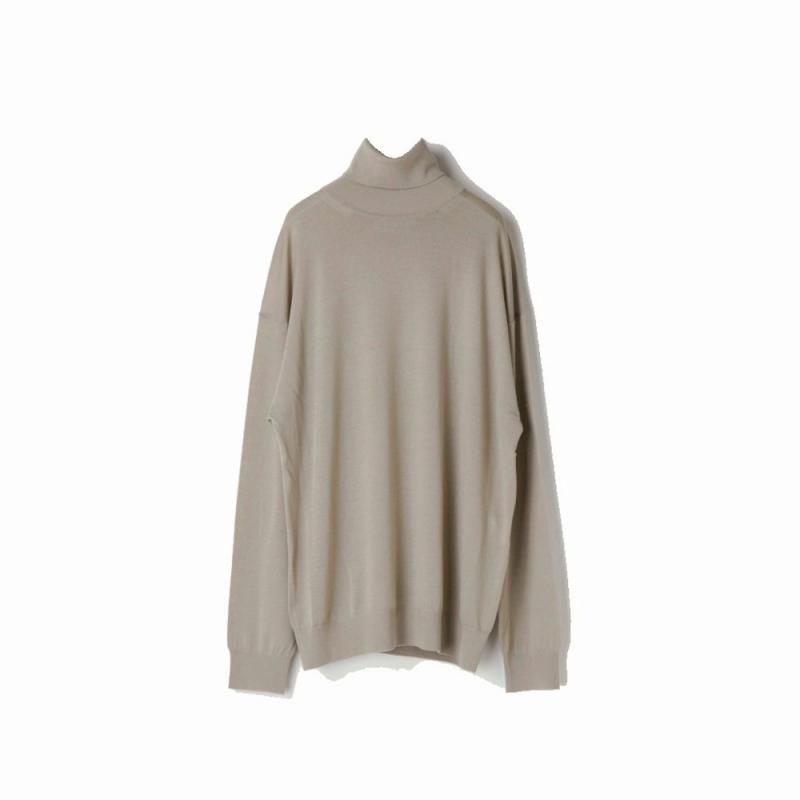 High Gauge L/S Oversized High Neck Knit (GU253-80206C Grege