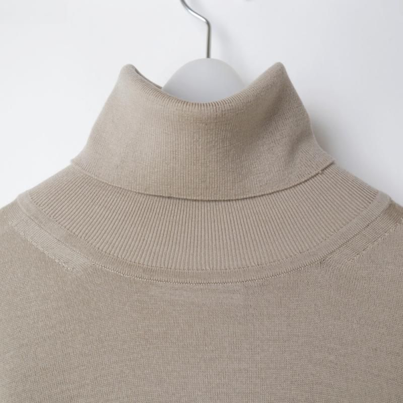 High Gauge L/S Oversized High Neck Knit (GU253-80206C Grege