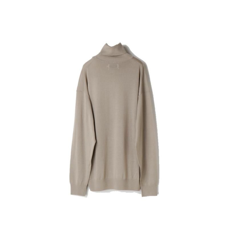 さくちゃん　ラジャー1050P グレージュNA High Gauge L/S Oversized High Neck Knit (GU253-80206C Grege