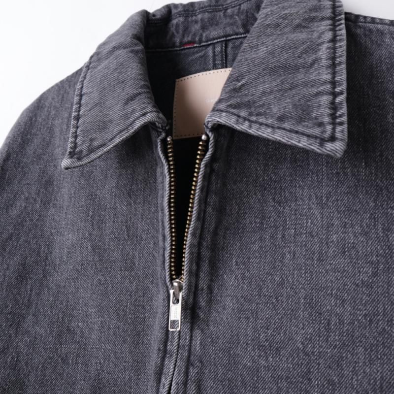 Selvage Denim Zip Jacket (GM253-20056LB Black-Light Fade