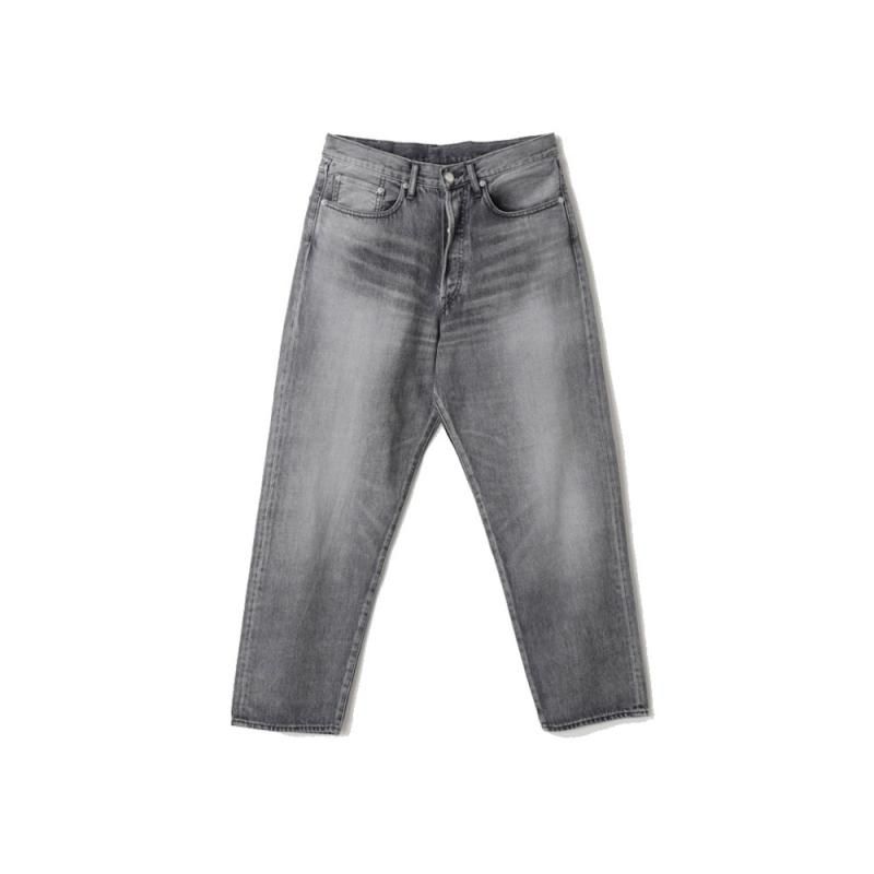 Selvage Denim Five Pocket Tapered Pants (GU253-40058LB Black