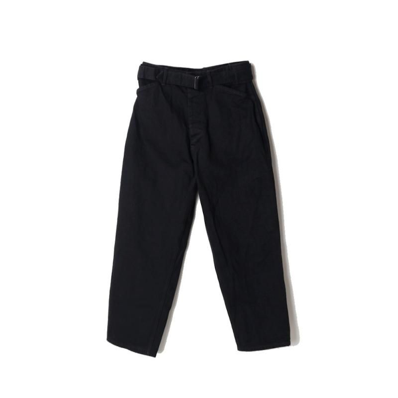 ブラックデニム ベルテッドパンツ (C03-03001 Black) COMOLI