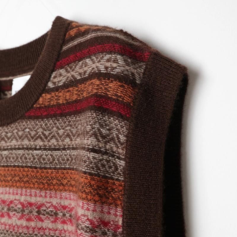 CASHMERE FAIRILE MIDDLEVEST (25W-BIS-KN02L Brown Mix) BISOWN