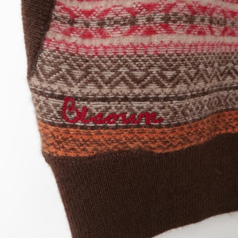 CASHMERE FAIRILE MIDDLEVEST (25W-BIS-KN02L Brown Mix) BISOWN