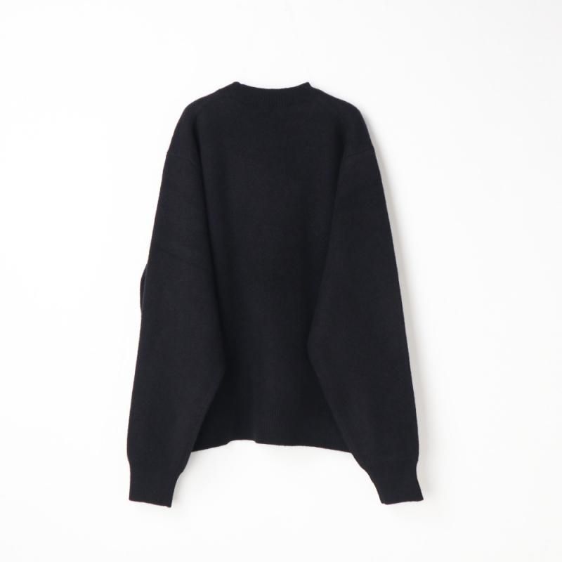 ラムズウール クルーネックニット (C03-06007 Black) COMOLI - A.I.R.