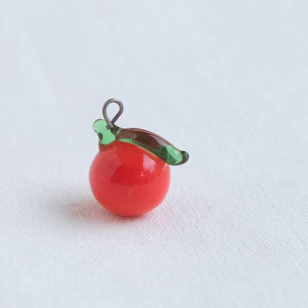 チェコ　CZ GLASS工房　作家もの　りんご チェコCZ GLASS工房作家ものりんご