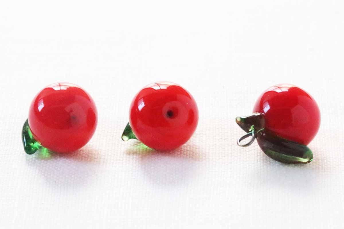 ガラス製の果物パーツ/りんご - チャルカお買いものサイト ガラス製の果物パーツ/りんご - チャルカお買いものサイト