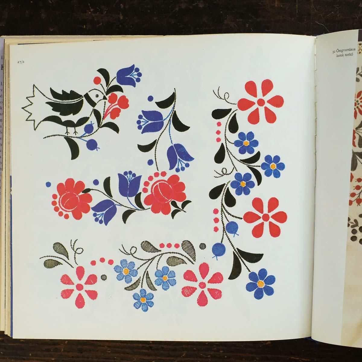 ヴィンテージ本 ハンガリーの花刺繍 カロチャKalocsai Viragok