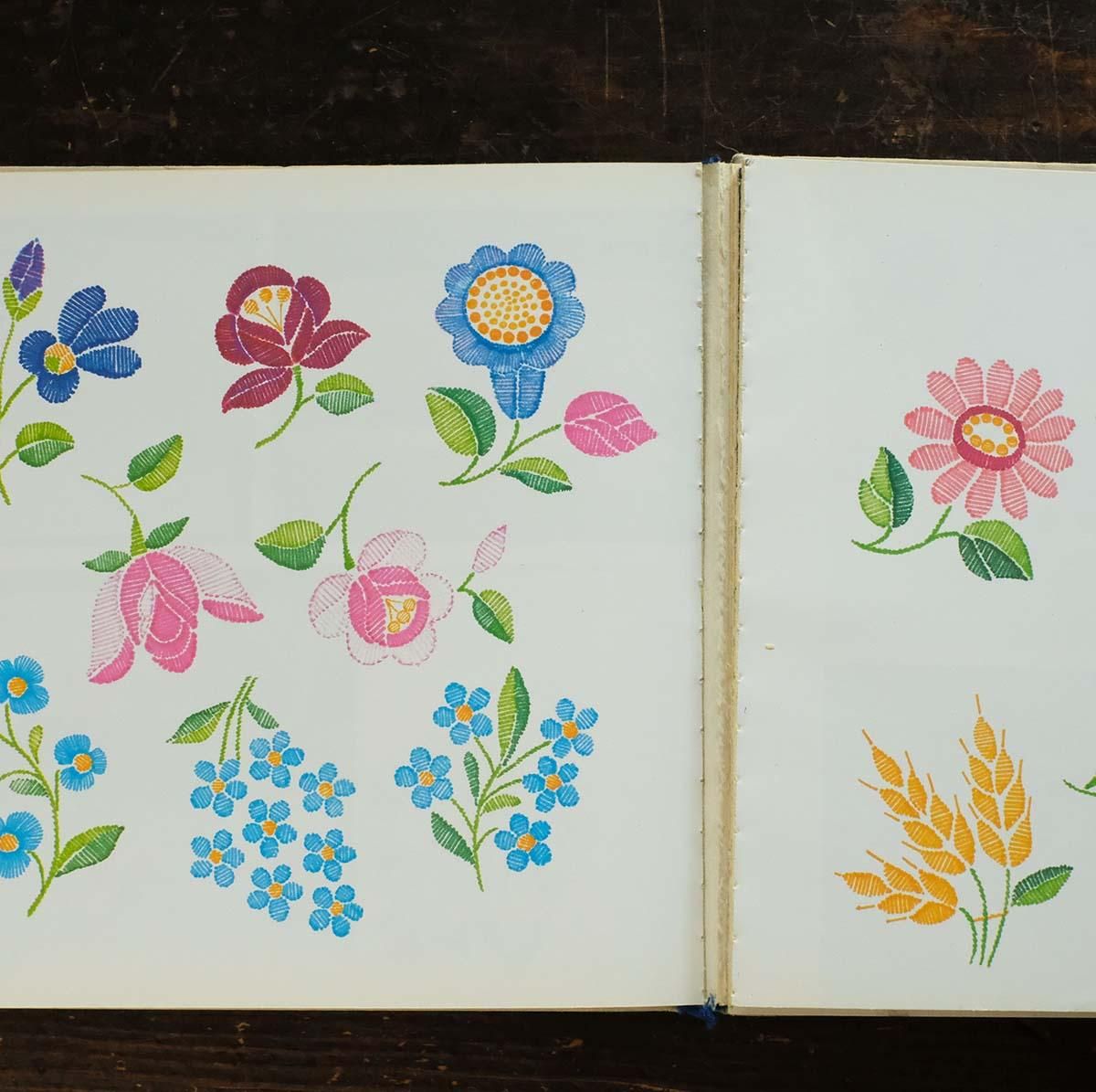 ハンガリーのカロチャ刺しゅう図案集『Kalocsai viragok』 - チャルカ